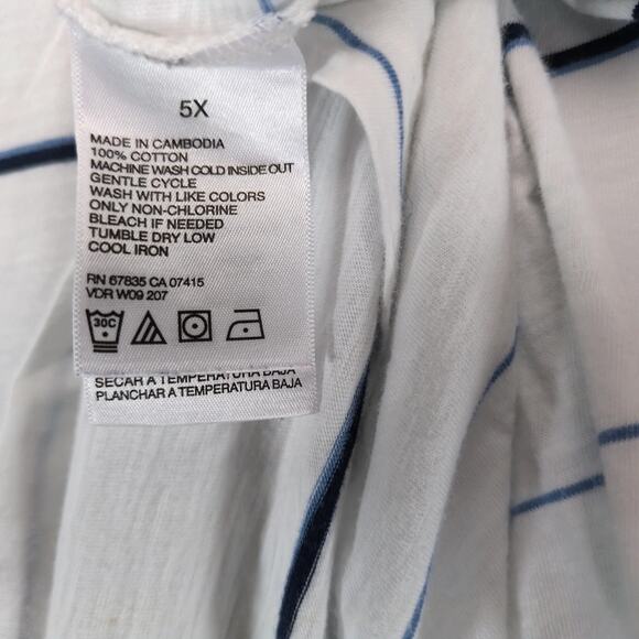 Nautica Jeans Co Striped Polo Shirt Men's 5X Big Short Sleeve Embroidered Crest - Picture 8 of 10